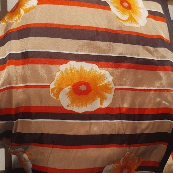 Striped Floral Scarf - Picture 2 of 4